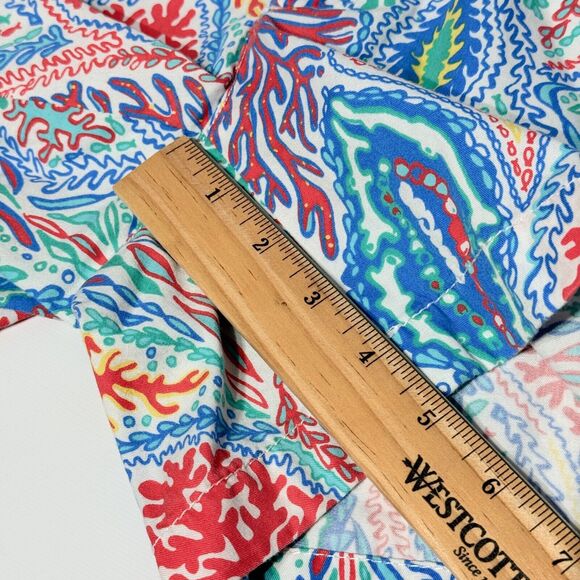 Lilly Pulitzer Callahan Shorts Blue Red Teal Coral Pattern Women’s Size 4 (31”W) - Picture 8 of 8